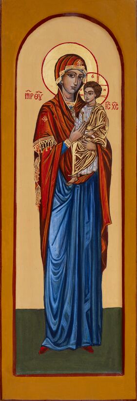 The Virgin Mary, standing